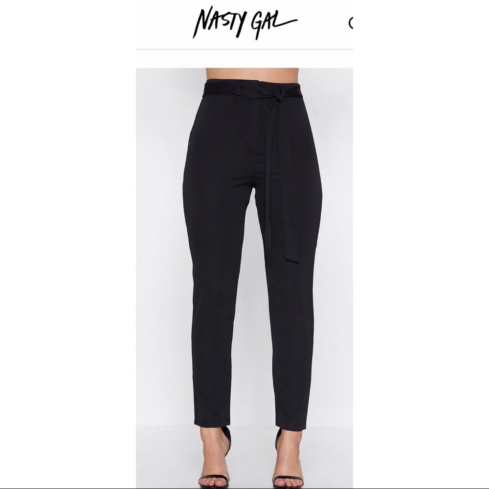 Nasty gal high waisted pants with tie